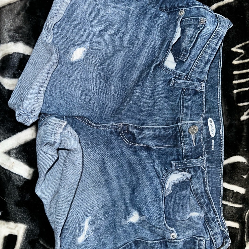 Old Navy Blue Denim Boyfriend Shorts